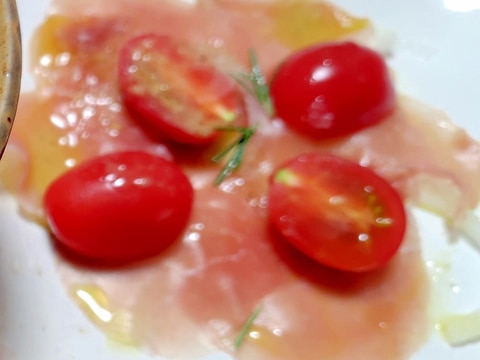 5分で!生ハムカルパッチョ わさびソース